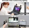 Ново LED Осветление с две лампи за видеоконференции, снимка 2