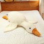 Възглавница във формата на голяма, плюшена, бяла гъска , снимка 5