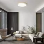 Кръгъл LED плафон Qamra 36 W с дървесен акцент, снимка 2