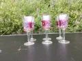 Ретро стъклени чаши гравирани., снимка 3