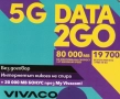 Europe sim card 19,7Gb в роуминг в ЕС Виваком data2go Vivacom sim card internet интернет за камери, снимка 1