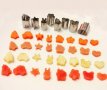 сет 10 части малки дълбоки метални резци форми фигурки за рязане на плодове зеленчуци тесто шишчета , снимка 2