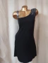 2XL/3XL Черна семпла рокля със сребристи пайети , снимка 6
