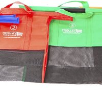 Пазарски чанти за многократна употреба Trolley Bags, 4бр, снимка 3 - Други - 32097838