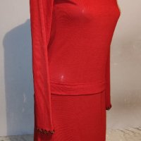 Елегантна червена рокля р-р М , снимка 4 - Рокли - 44148253