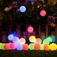 Цветни соларни лампи за двор или градина с LED крушки, снимка 5 - Други - 42598811