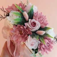 🌸Ново🌸Страхотна розова чантичка със сапунени цветя за вашите специални поводи🌸 , снимка 4 - Подаръци за жени - 42846184