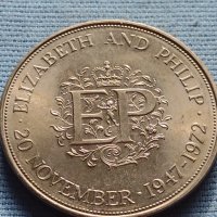 Монета Великобритания 25г. Елизабет втора и принц Филип 40427, снимка 1 - Нумизматика и бонистика - 42712035