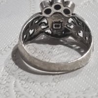 Vintage сребърен пръстен 925 с котешко око , снимка 7 - Пръстени - 44406188
