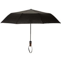 Автоматичен сгъваем чадър за дъжд черна дървена дръжка 36 см, снимка 2 - Други - 42877518