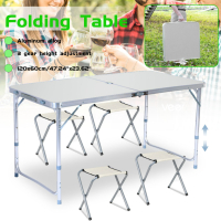 Сгъваема маса за къмпинг с 4 стола - преносима, комплект за пикник, снимка 2 - Къмпинг мебели - 44781802