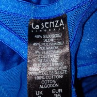 La Senza-Комплект  в турско синьо от сатен- S/ 75 B,C, снимка 12 - Бельо - 31816721
