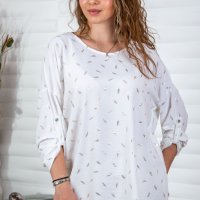 Макси мода Дамска блуза 2XL, 3XL,4XL, снимка 1 - Блузи с дълъг ръкав и пуловери - 44247358