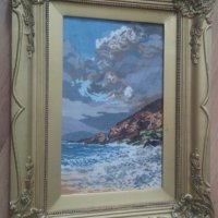 Гоблен "Буря над рифа" на Вилер, снимка 1 - Гоблени - 35642701