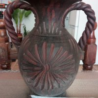 Продавам красива и стара ваза-делва.Ръчна изработка.ФРГ., снимка 6 - Антикварни и старинни предмети - 42412041