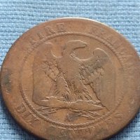 Рядка монета 10 сантима 1861г. Франция Наполеон трети за КОЛЕКЦИЯ 30322, снимка 4 - Нумизматика и бонистика - 42683149