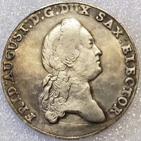 Монета Саксония 1 Талер 1775 г - Реплика, снимка 1 - Нумизматика и бонистика - 38102851