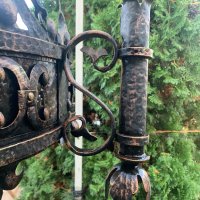 Голям старинен полилей кандилабър от нач. на 20-ти век от ковано желязо!, снимка 10 - Антикварни и старинни предмети - 38535103