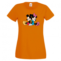 Дамска тениска Mickey & Minnie Мини Маус,Микки Маус.Подарък,Изненада,, снимка 6 - Тениски - 36526202