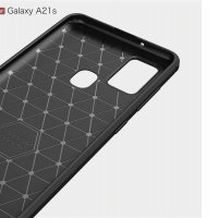 Samsung Galaxy A21S карбон силиконов гръб / кейс, снимка 3 - Калъфи, кейсове - 29438851