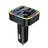 M6 CAR Bluetooth FM трансмитер - 3.1 А,волтметър, 7 LED светлини, 2xUSB + TYPE C , снимка 1 - Аксесоари и консумативи - 42270069