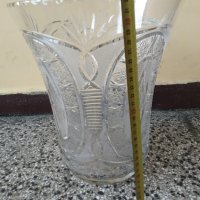 голяма кристална ваза, снимка 3 - Вази - 40404479