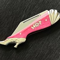 Колекционерски, удобен сгъваем джобен нож. Small Leg Knife Hot Pink (RR971), снимка 3 - Ножове - 42905557