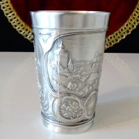 Чаша от калай с картини от Нюрнберг. , снимка 4 - Антикварни и старинни предмети - 39968028