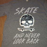 Skate H&M 10/12 г. тениска с интерактивен мотив двулицеви пайети, снимка 3 - Детски тениски и потници - 38250005