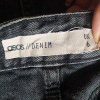 ASOS черна дънкова пола с накъсан ефект, снимка 6 - Поли - 35083467