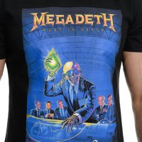 Нова мъжка тениска с дигитален печат на музикалната група Megadeth, снимка 2 - Тениски - 37674893