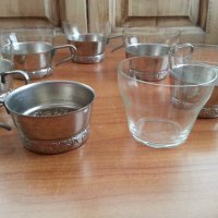 Руски чаши за чай стакани подстакани , снимка 3 - Антикварни и старинни предмети - 39896915