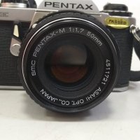 Фотоапарат Pentax ME с обектив SMC PENTAX-M 1:1.7 50mm, снимка 1 - Фотоапарати - 34533118