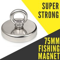 75mm 240кг Магнит за магнитен риболов, с кука (халка) Magnet fishing, снимка 7 - Въдици - 32194765