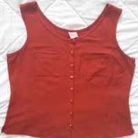 Лятна дамска блуза с копчета без ръкав, снимка 6 - Корсети, бюстиета, топове - 29368353