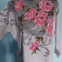 Изумително красива, памучна блуза с прилеп ръкави "Fendi" ® , снимка 2 - Блузи с дълъг ръкав и пуловери - 35538845