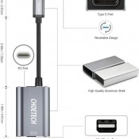 Адаптер Choetech Unidirectional, USB-C към Mini DisplayPort, 4K, 60Hz, снимка 2 - Кабели и адаптери - 39260093