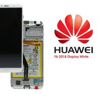 Нов service pack оригинален дисплей за Huawei Y6 2018 LCD+Touch с рамка и батерия, снимка 2 - Резервни части за телефони - 30960476