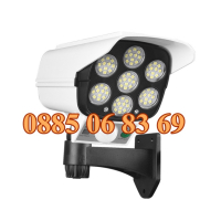 Соларна LED лампа тип камера с дистанционно, фалшива камера 2 в 1, снимка 4 - Други - 44586042
