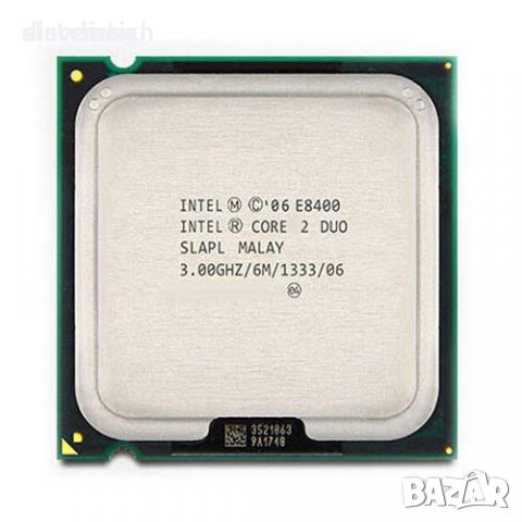 Процесор Intel® Core™2 Duo Processor E8400 6M Cache, 3.00 GHz, 1333 MHz сокет 775, снимка 1