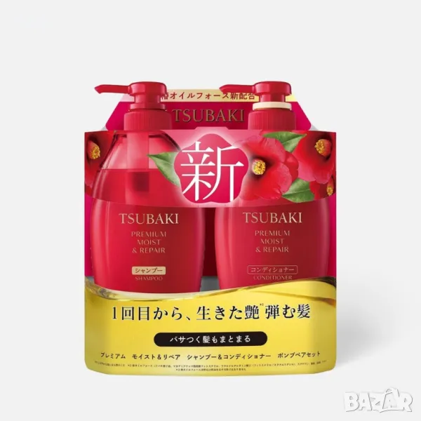 TSUBAKI Premium Moist & repair Shampoo & Conditioner, шампоан и балсам за увредена коса, японска, снимка 1