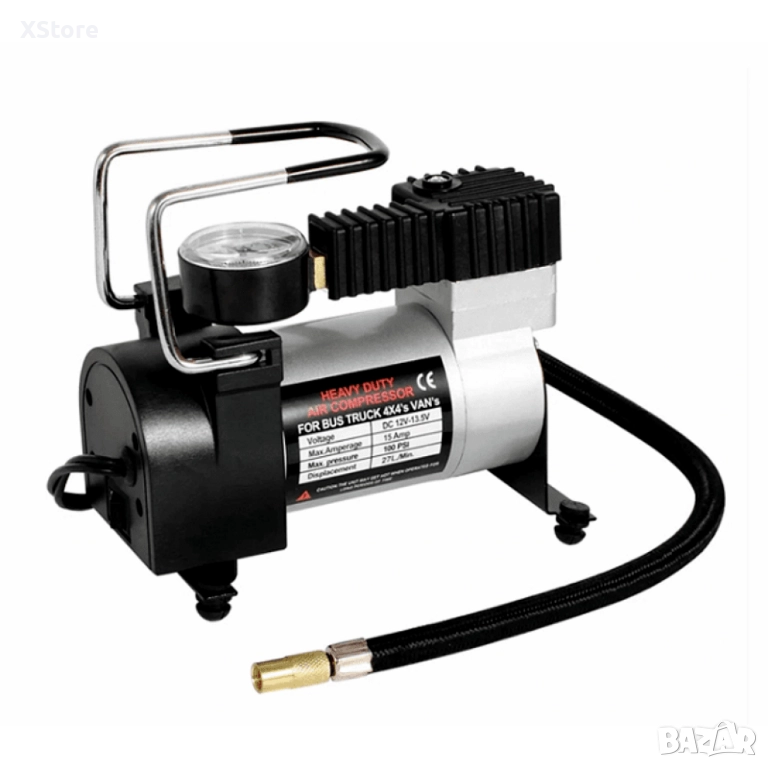 Компресор за въздух с метален корпус и 150 вата мощност, 1 цол/ 2 цола, снимка 1