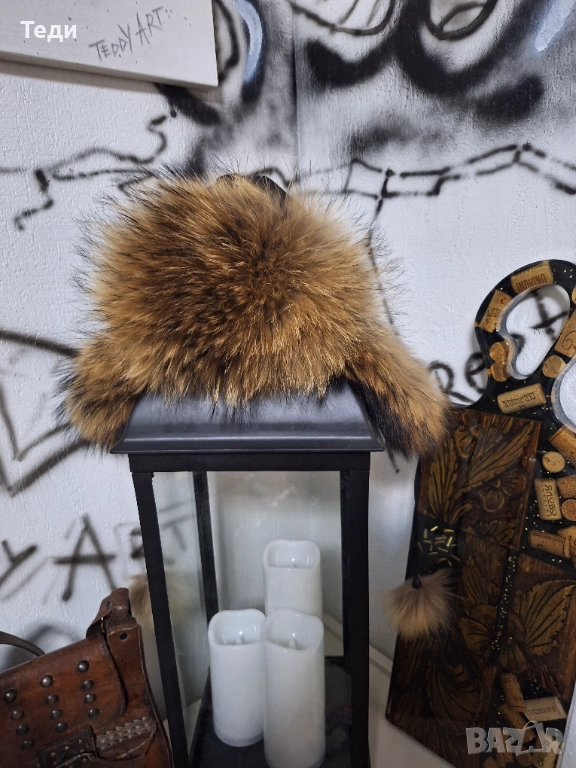 Шапка с естествен пух от лисица , снимка 1