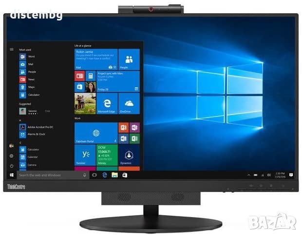 Lenovo ThinkCentre Tiny-in-One FHD монитор 23.8" с Вграден Компютър ThinkCentre M710q, снимка 1
