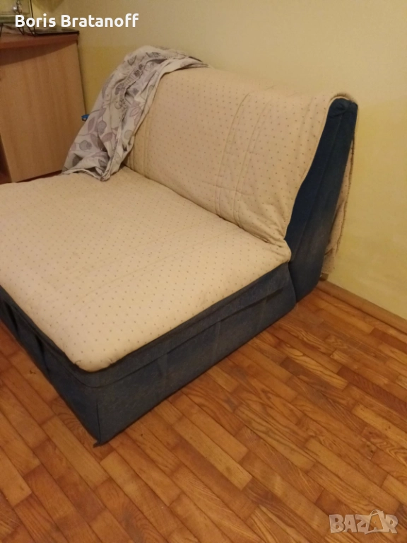 продавам разтегателен/фотьойл легло с желязна конструкция, снимка 1