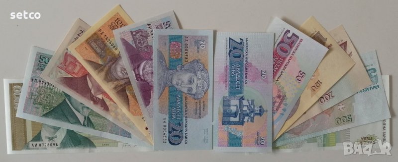 Лот 6 броя банкноти 1991 - 1997 година България UNC, снимка 1
