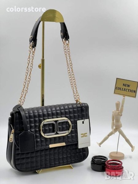 Луксозна Черна чанта Elizabetta Franchi код Br362, снимка 1