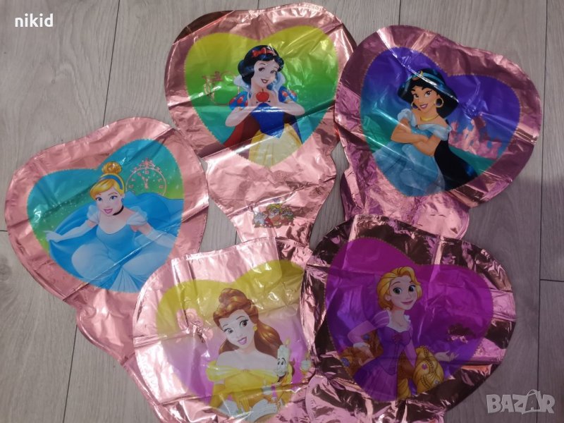 Принцеса Бел Белл Рапунцел Пепеляшка Жасмин Снежанка балон фолио фолиев хелий дръжка, снимка 1