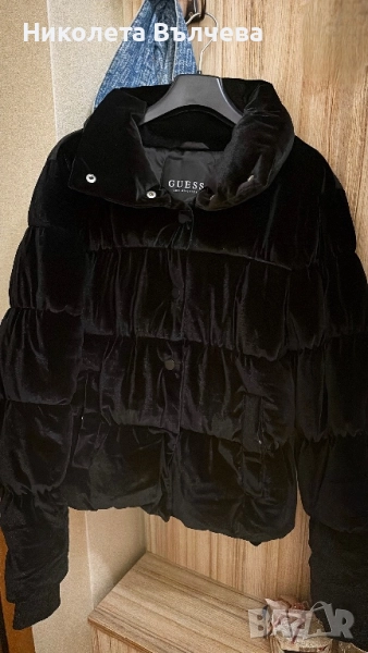 Кадифено зимно яке Guess, снимка 1