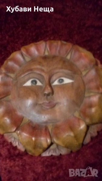 Украса за стена Слънце  - изработена от дърво, снимка 1